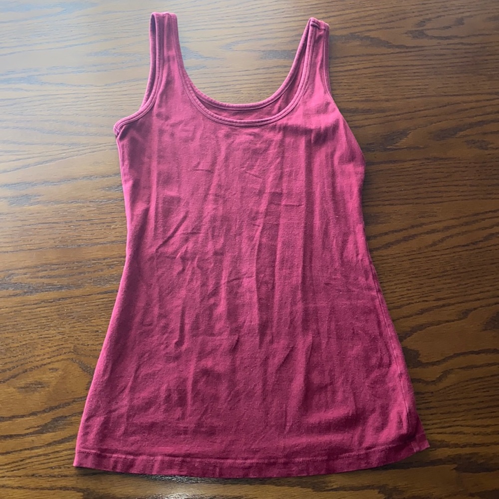 Maurices Burgundy Scoop Neck Stretch Tank Top